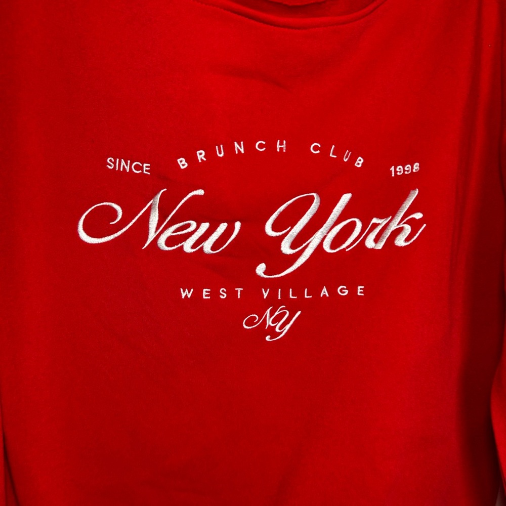 Red New York Graphic Sweatshirt